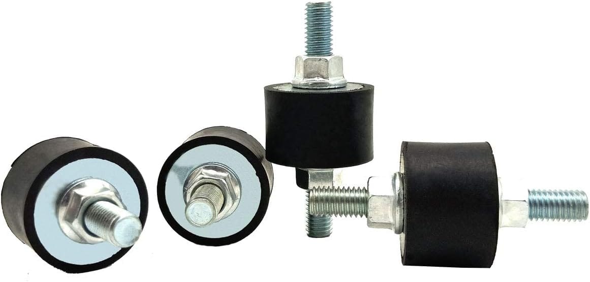 M10 Double Stud Anti-Vibration Rubber Mounts with Non-Slip Nuts for Mo