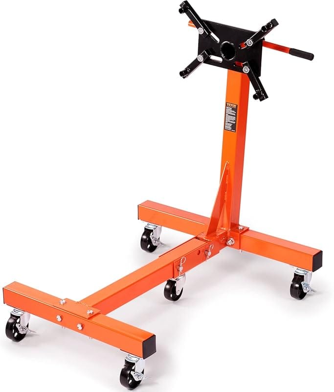 VEVOR 1500 lb Heavy-Duty Steel Engine Stand with 360° Rotation and 5 C