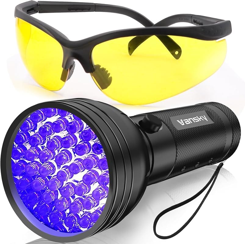 Vansky 68 LED Automotive AC UV Dye Leak Detection Kit with Protective 