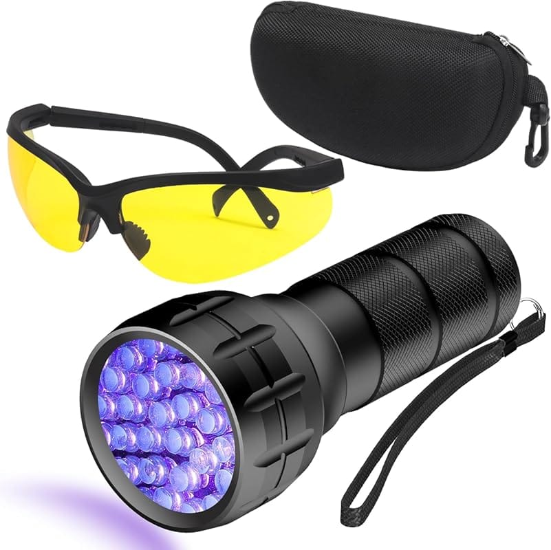 COSOOS AC Leak Detector Kit with UV Light and Protective Glasses for O