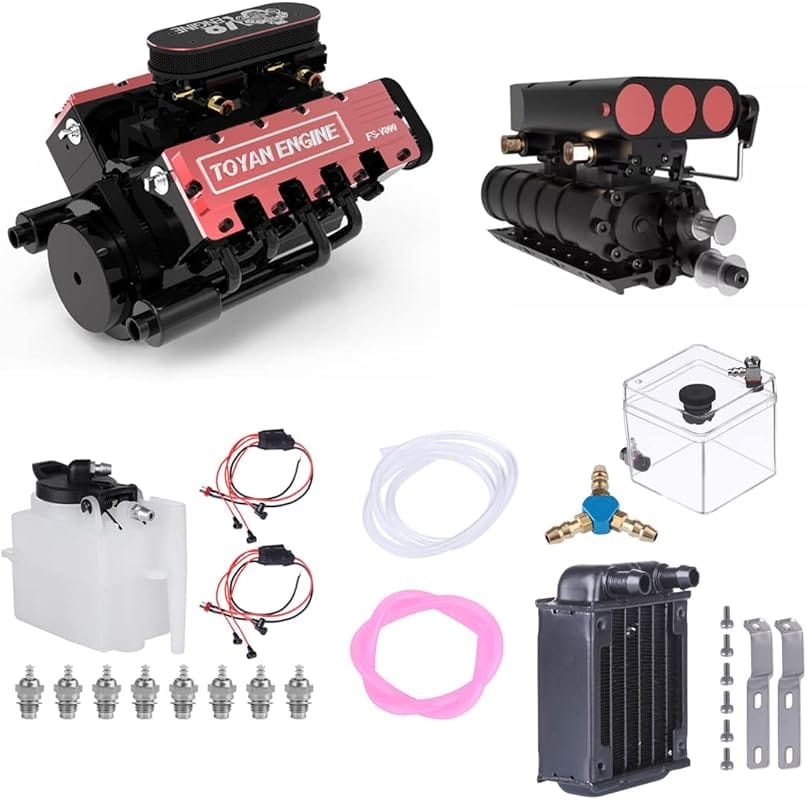 ENGINEDIY FS-V800 1/10 Full Metal V8 Engine Build Kit for RC Models