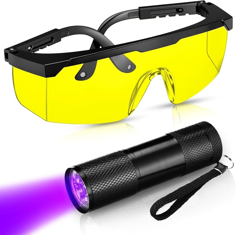 Tellegloww 9 LED AC Leak Detector with UV Light for Cars, Pets, and St