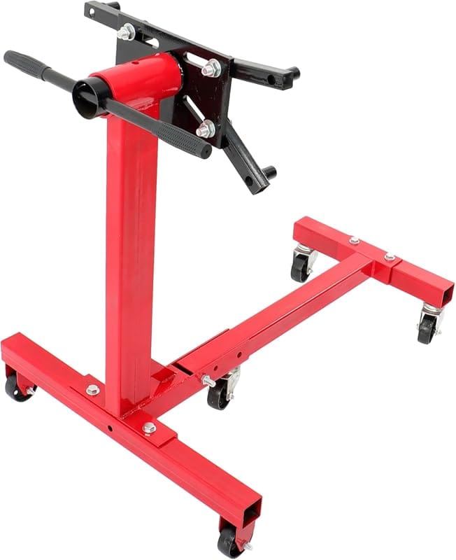 GXYWADY 1500lbs Red Steel Rotating Engine Stand with 360° Head and Fol