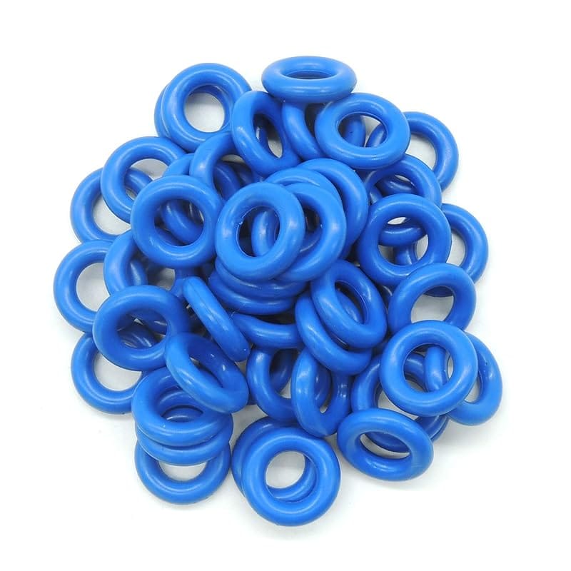 HiSport 50Pcs Blue Universal Fuel Injector O-Rings Set, 7.52mm X 3.53m