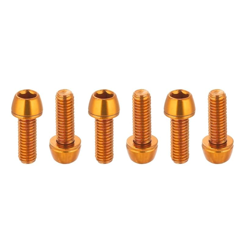 Chooee M6x18mm Mountain Bike Disc Brake Caliper Bolts (6Pcs) – Orange 