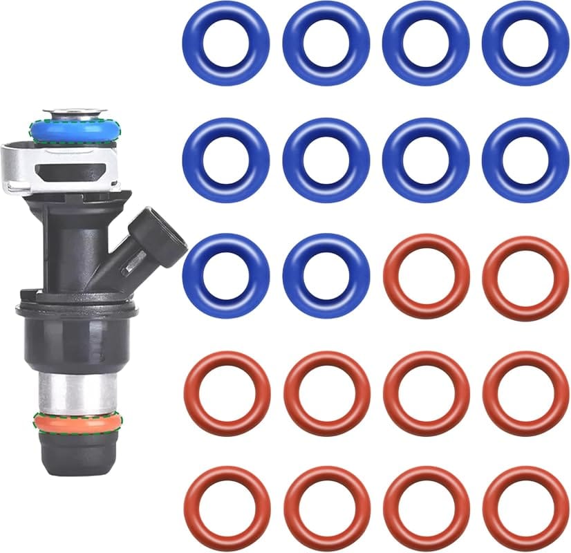 JA&MIU 20 PCS Universal Fuel Injector O-Ring Rebuild Kit for GM 217-15