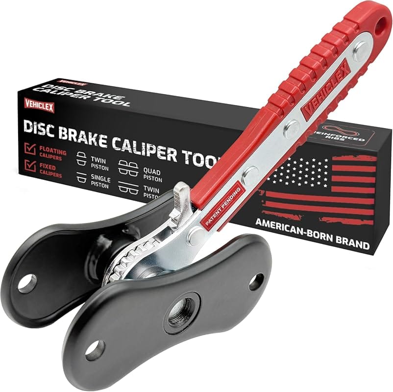 Vehiclex Heavy Duty Brake Pad Spreader Tool with Ratcheting Handle & R