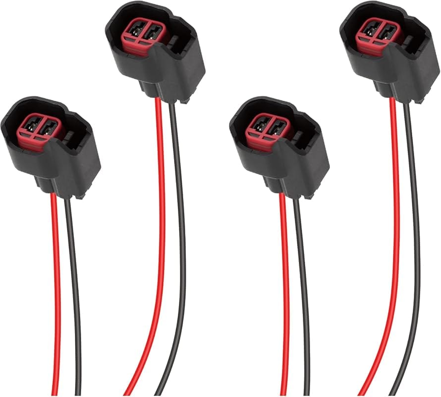 4PCS Universal Fuel Injector Connector Pigtail Set Replace OEM# 501399