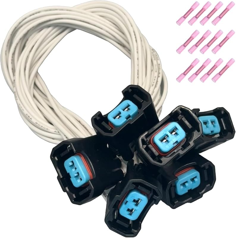 6Pcs Fuel Injector Wiring Harness Compatible with Acura, Honda, Chevro