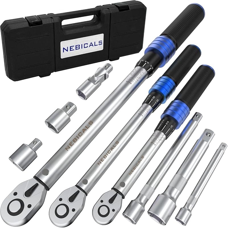 9PCS Torque Wrench Set: 1/4
