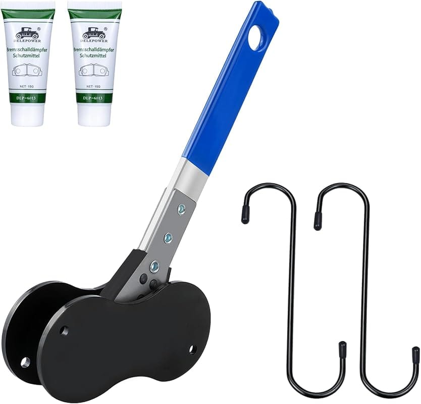 Patented Gen2 5-in-1 Brake Caliper Compressor with Lubricants & Hooks 